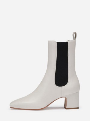 Botki ASH Cher Damskie Tofu | 609374ZMD