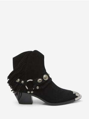 Botki ASH Farrow Damskie Czarne | 358102OBE