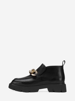 Buty Płaskie ASH Universe Chain Damskie Czarne Złote | 823670ZTY