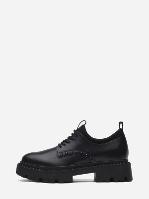 Oxfords ASH Giant Bis Damskie Czarne | 964725VMH