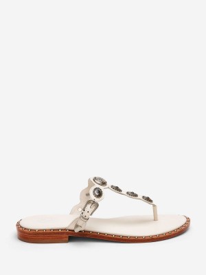 Sandały Płaskie ASH Patty Damskie Ivory | 825436BDP