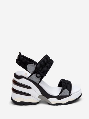 Sneaker Sandals ASH Cosmos Damskie Czarne Srebrne | 067823EIC