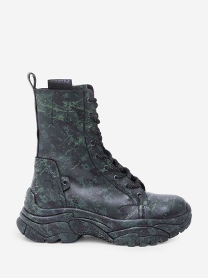 Trampki Wysokie ASH Army Bis Damskie Czarne | 056139KYV