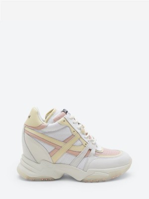 Wedge Sneakers ASH Intense Damskie Białe | 207815BVR